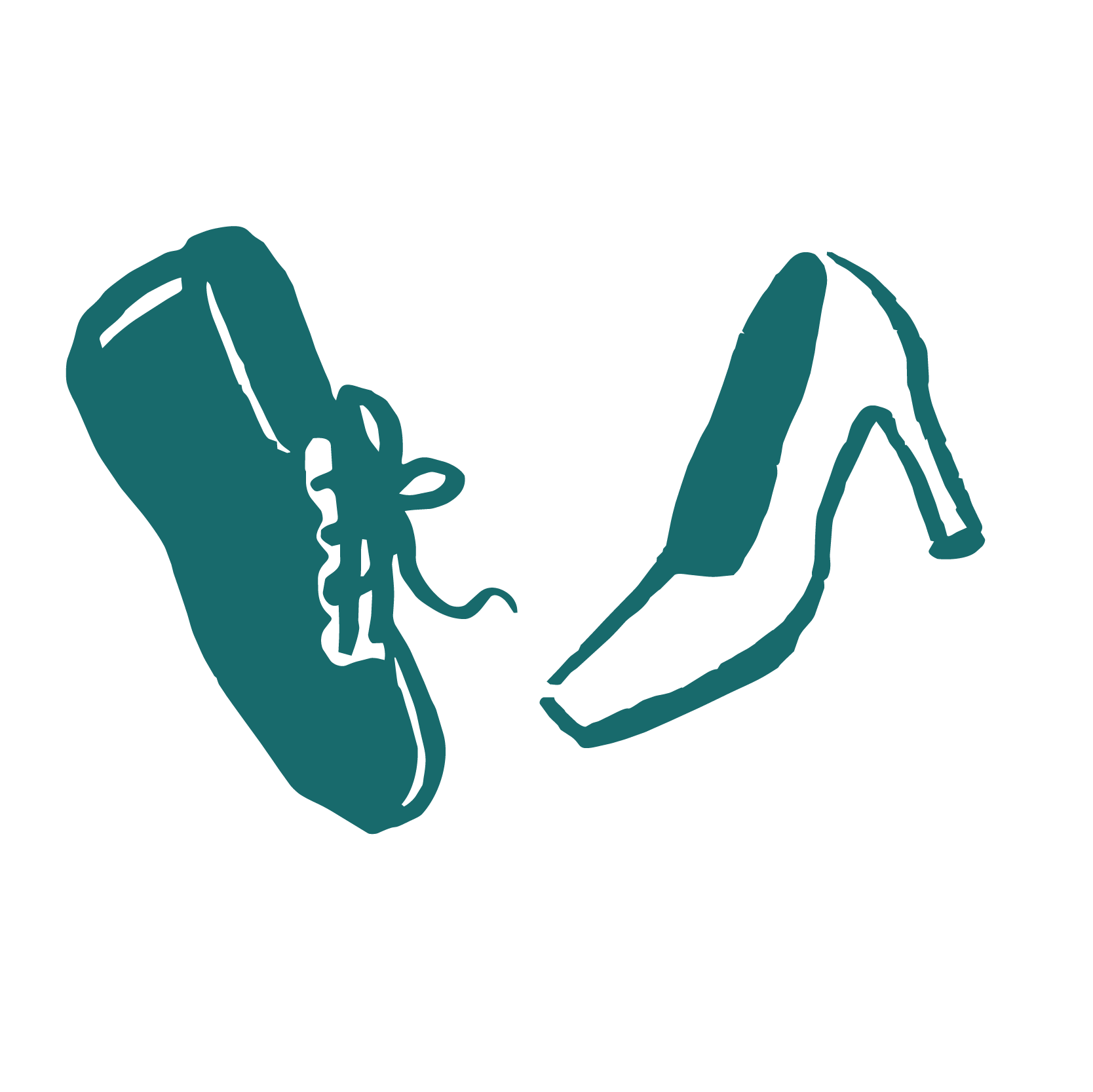 Wedding shoes illustration